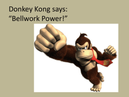 Donkey Kong says: *Bellwork Power!*