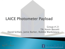 LAICE Photometer Payload