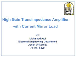 High Gain Transimpedance Amplifier with Current