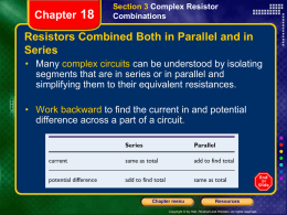 Section 3 Complex Resistor Combinations Chapter