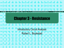 Chapter 3 - Resistance