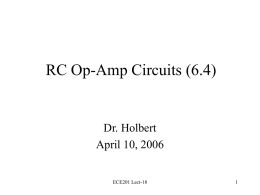 RC Op-Amp Circuits (6.4)