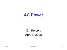 AC Power - Keith E. Holbert
