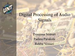 Digital Processing of Audio Signals