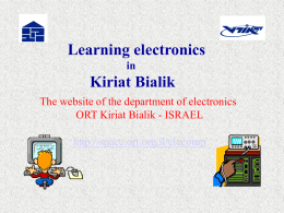 Learning electronics in Kiriat Bialik