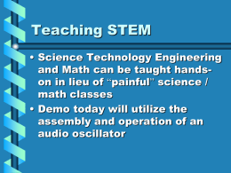 Teaching STEM - CAPE-NM