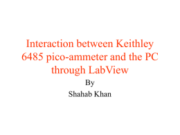 Interaction between Keithley 6485 pico