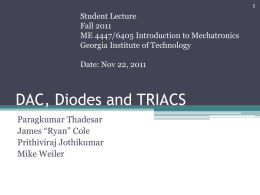 DAC, Diodes and Triacs