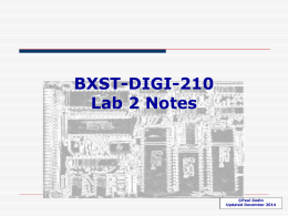 Basic Digital Logic Lab 2 Notes