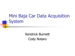 Mini Baja Car Data Aquasistion System