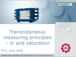 Transcutaneous measuring principles