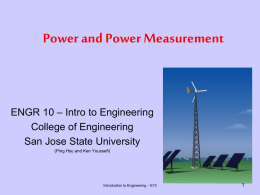 power - Charles W. Davidson College of Engineering