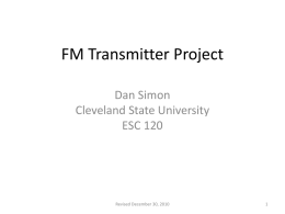 FM Transmitter Project - Academic Csuohio