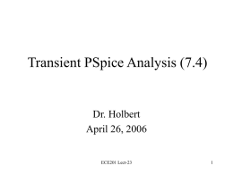 Transient PSpice Analysis (7.4)