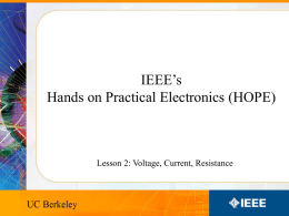 IEEE`s Hands on Practical Electronics (HOPE)