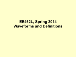 Waveforms and definitions class notes