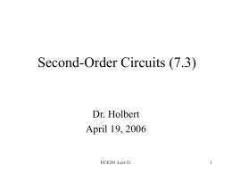 Second-Order Circuits (7.3)
