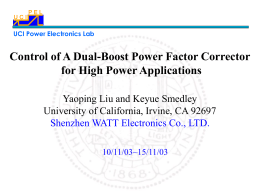UCI Power Electronics Lab
