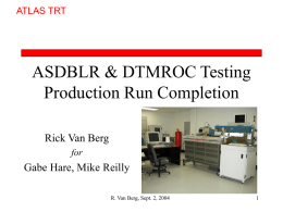 Report on Production testing September 04