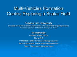 Multi-vehicles formation control exploring a scalar Field