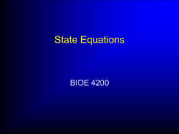 State equations revisited