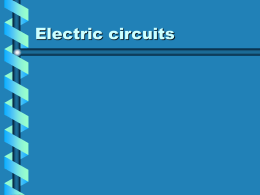 Electric circuits - World of Teaching