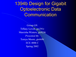 1394b Design for Gigabit Optoelectronic Data