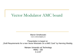Vector Modulator AMC board - TESLA Technology Collaboration