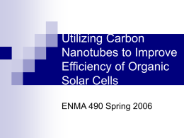 Organic Solar Cells - Materials Science and Engineering