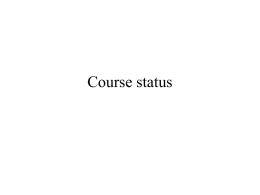 Course status