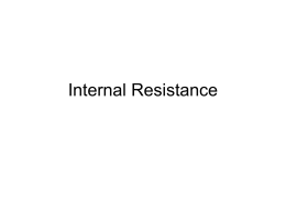 Internal Resistance - Beverley High School