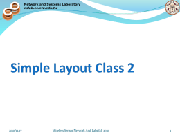 Simple Layout Class 2 - Network and Systems Laboratory