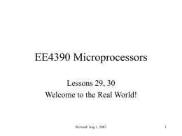 EE4390 Microprocessors