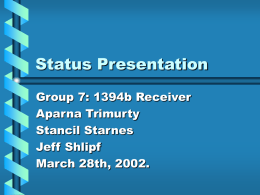Status Presentation (detailed)