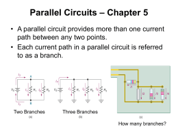 Parallel Circuit Characteristics