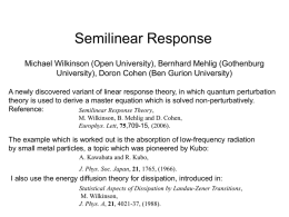 Semilinear Response Theory