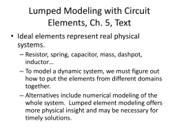 Lumped Modeling with Circuit Elements, Ch. 5, Text