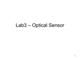 Lab3 – Optical Sensor