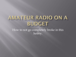 Amateur Radio on a Budget