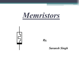 Memristors - 123seminarsonly.com