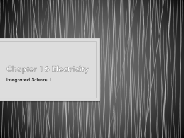 Chapter 16 Electricity
