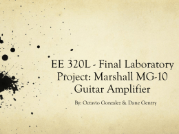 Final Project PP Presentation (MG10 Guitar Amplifier).