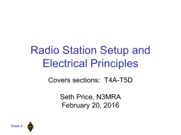 Radio Station Setup and Electrical Principles