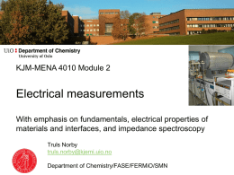 Electrical measurements course 2015