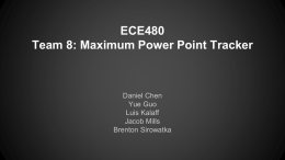 ECE480 Team 8: Maximum Power Point Tracker