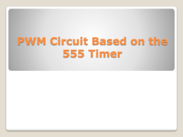 PWM Circuit Based on the 555 Timer
