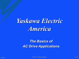 The Basics of AC Drive Applications