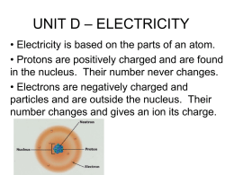 unit d – electricity