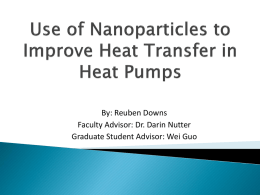 Use of Nanoparticles to Improve Heat Transfer in Heat Pumps