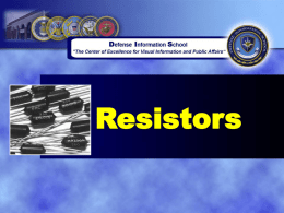 Resistors - DINFOS Blackboard